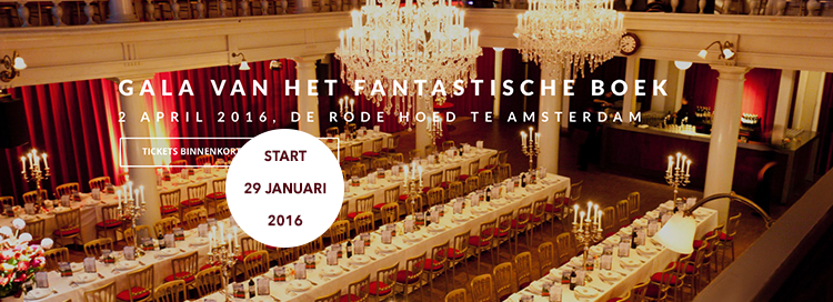 Ticketverkoop Gala van het Fantastische Boek start a.s. vrijdag